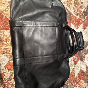 Coach Black Leather Travel Duffel-excellent condition